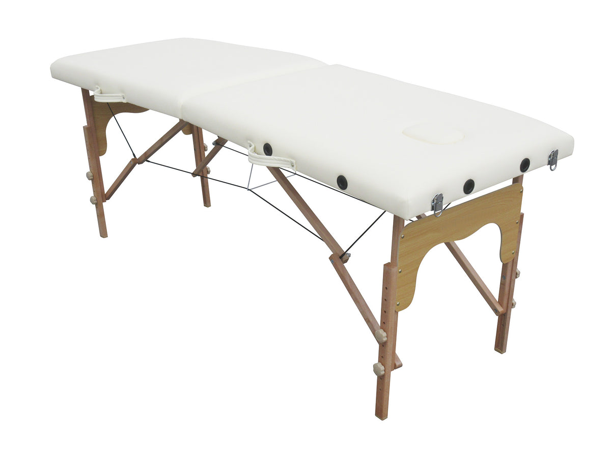 Hierontapöytä 186 x 60 cm – 2-vyöhykkeinen, puurunko, 250 kg kantavuus