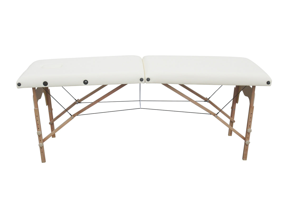 Hierontapöytä 186 x 60 cm – 2-vyöhykkeinen, puurunko, 250 kg kantavuus