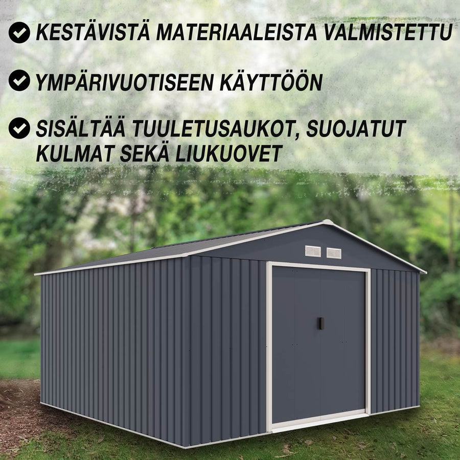 Trädgårdsskjul 12,99 m2 + bas