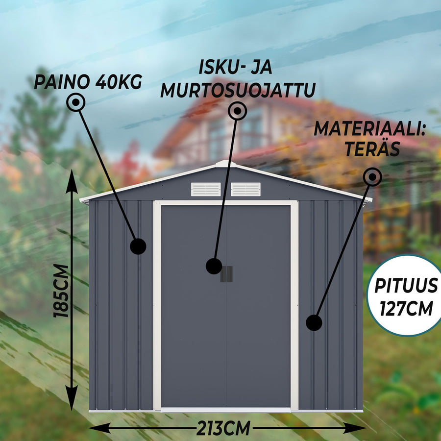 Trädgårdsskjul 2,71 m2 + bas