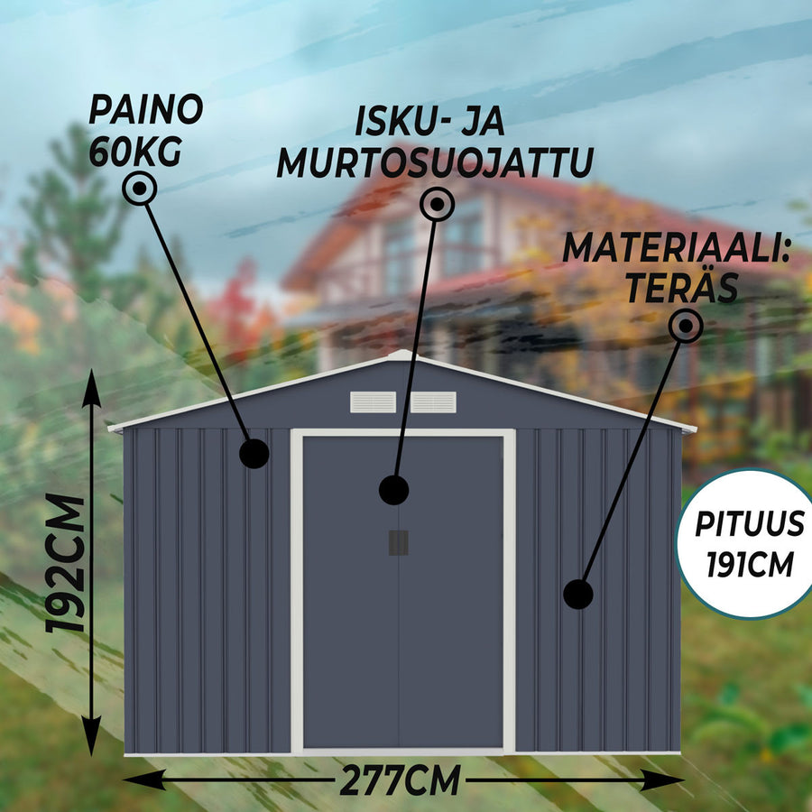 Trädgårdsskjul 5,29 m² + bas