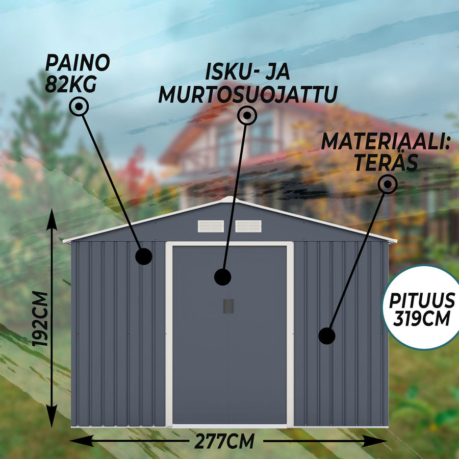 Pihavarasto 8.84M2 + Sokkeli