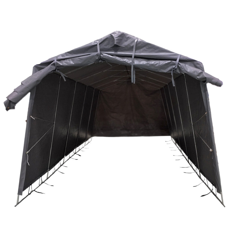 Pressutalli 2,7X5,1M, Tummanharmaa 350G Pvc
