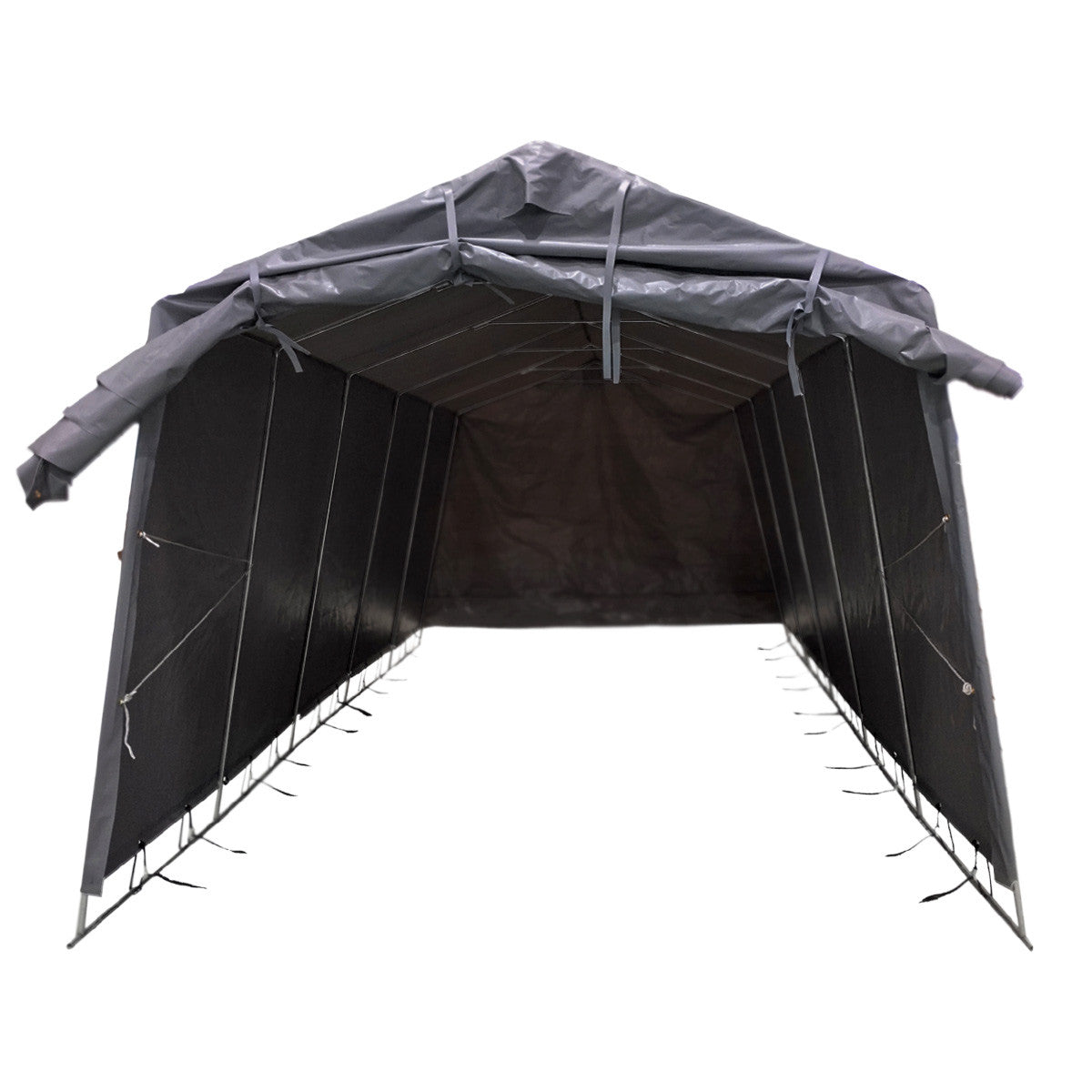 Trycksatt skjul 2X3M, mörkgrå 350G PVC