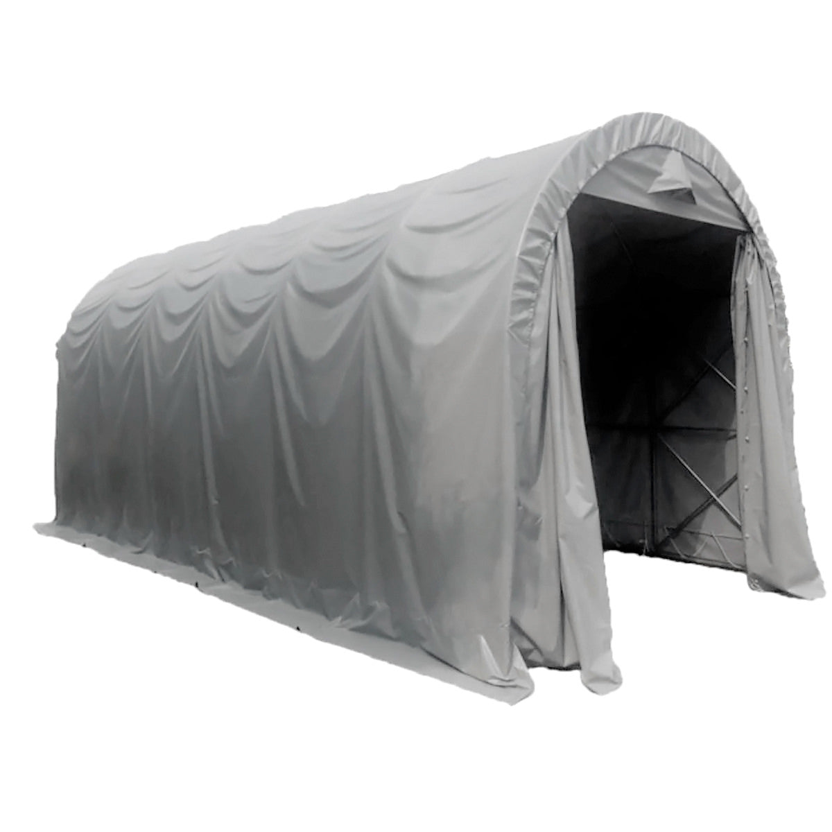 Trycksatt skjul 4X8M, ljusgrå 350G PVC