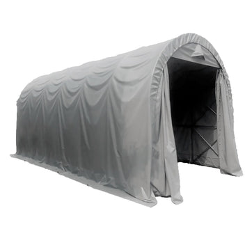 Trycksatt skjul 4X8M, ljusgrå 350G PVC