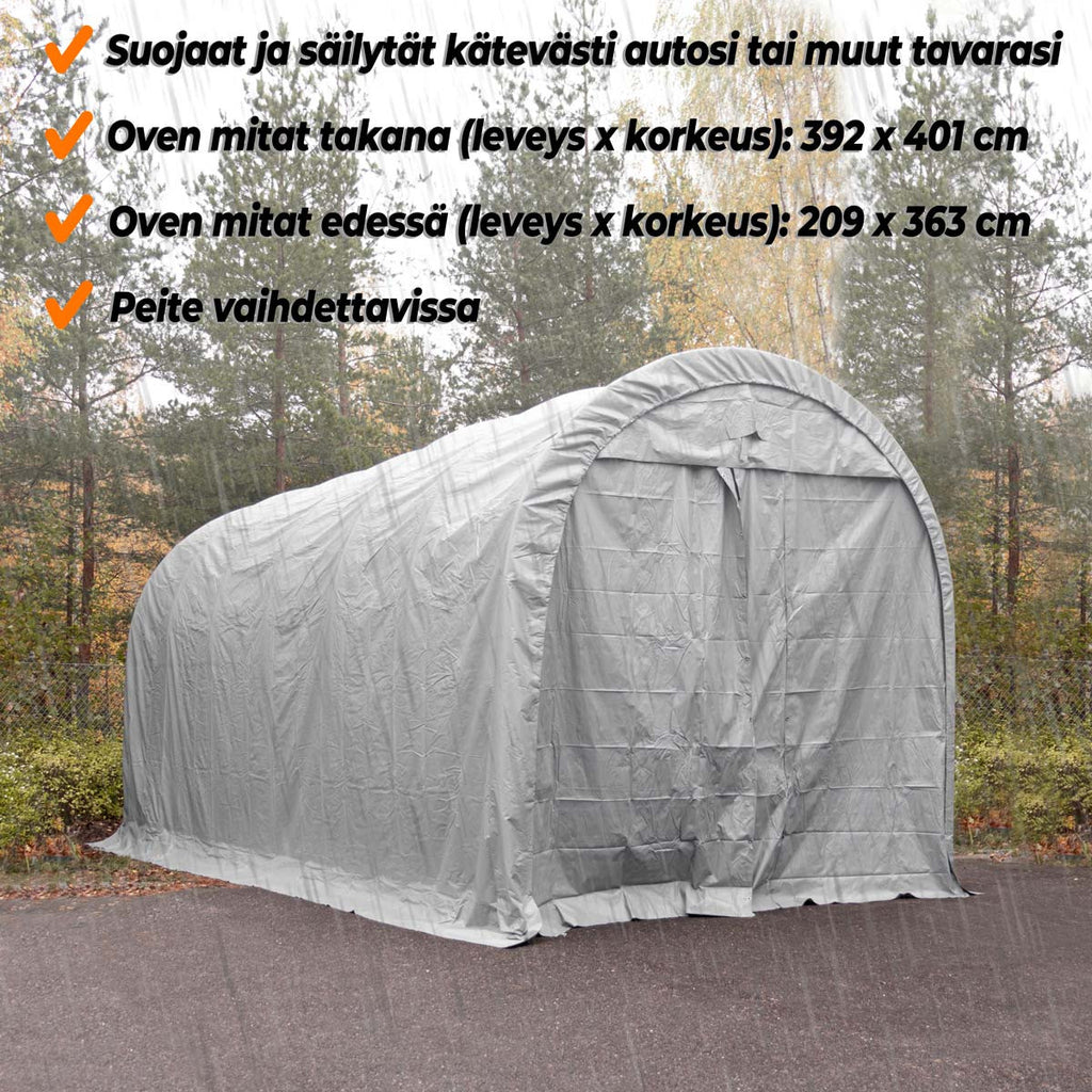 FORNORTH PRESSUTALLI 4X8M, VAALEANHARMAA 350G PVC