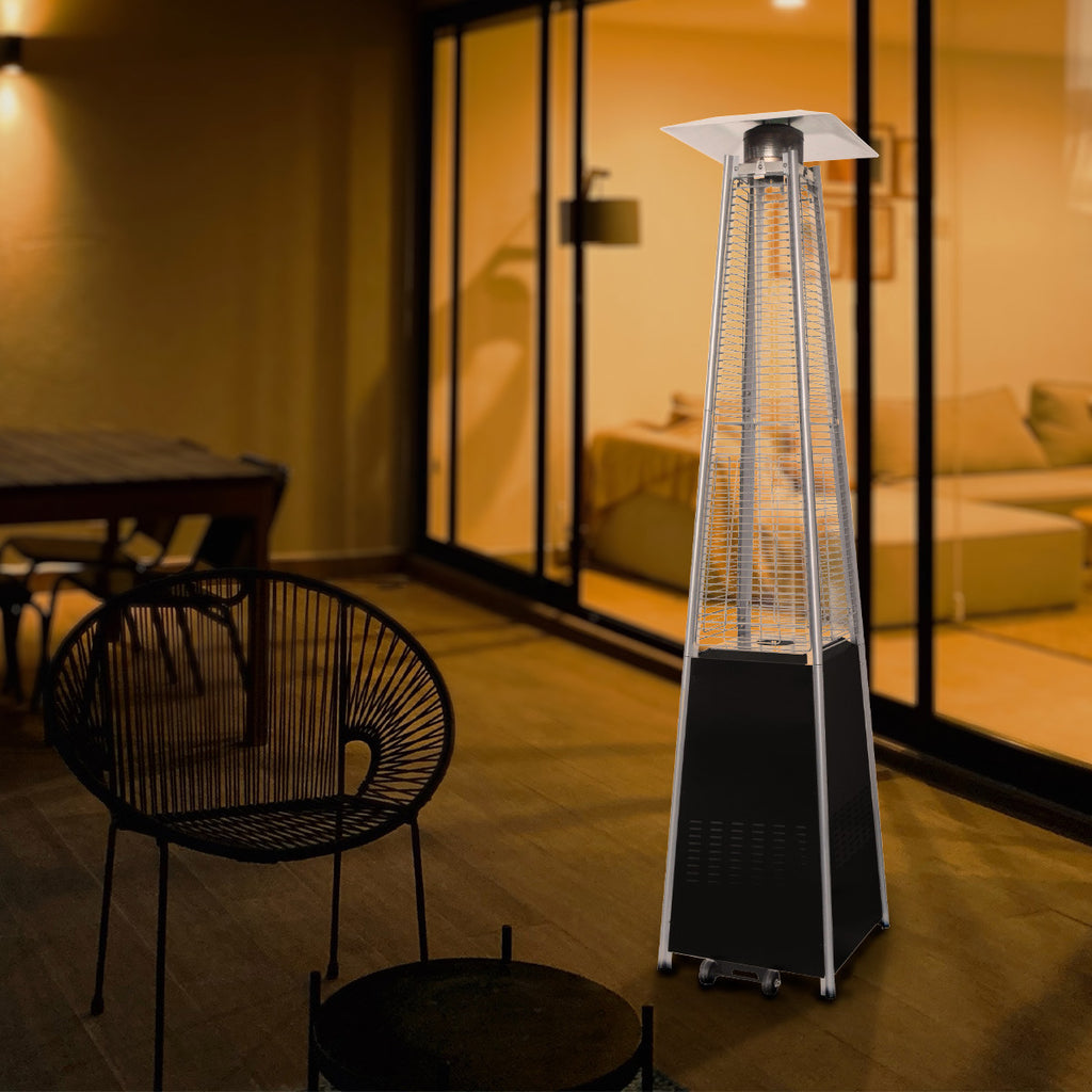 FORNORTH TERASSILÄMMITIN PYRAMID, 13kW kaasukäyttöinen, musta