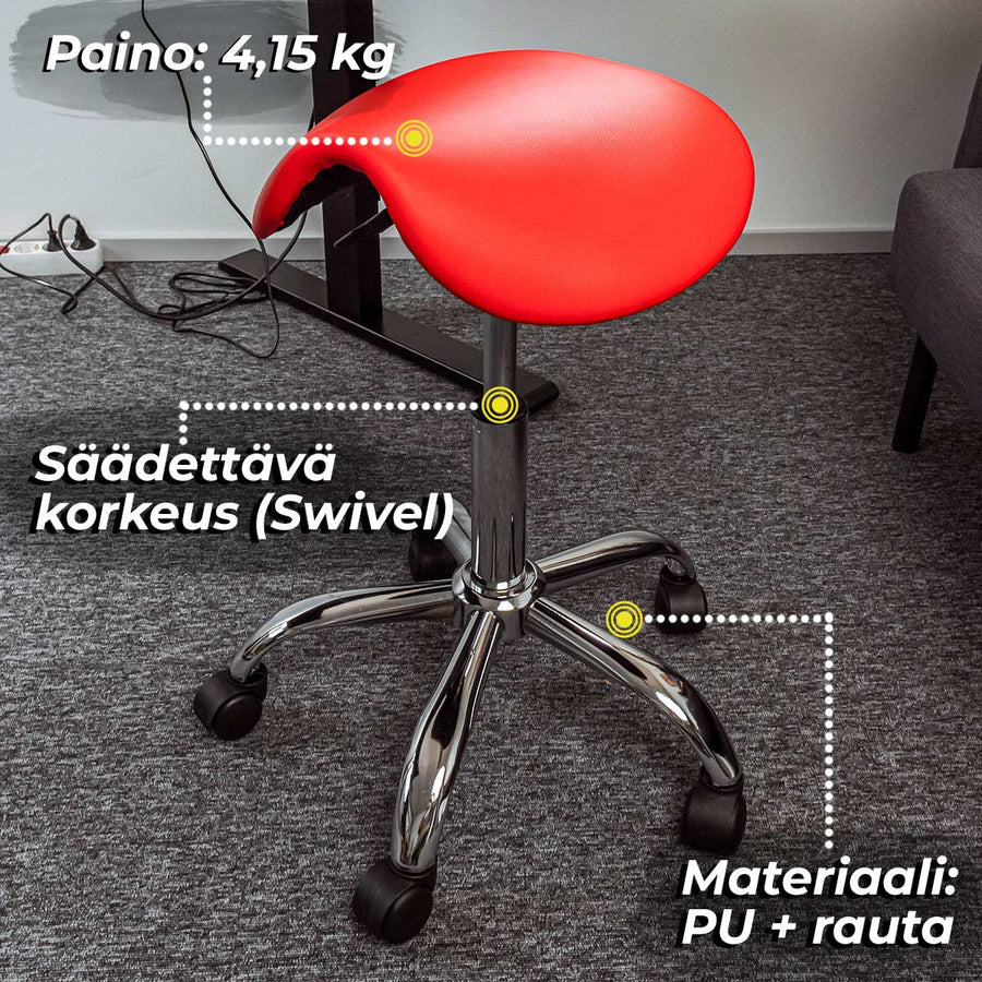 Sadelstol Comfort, röd