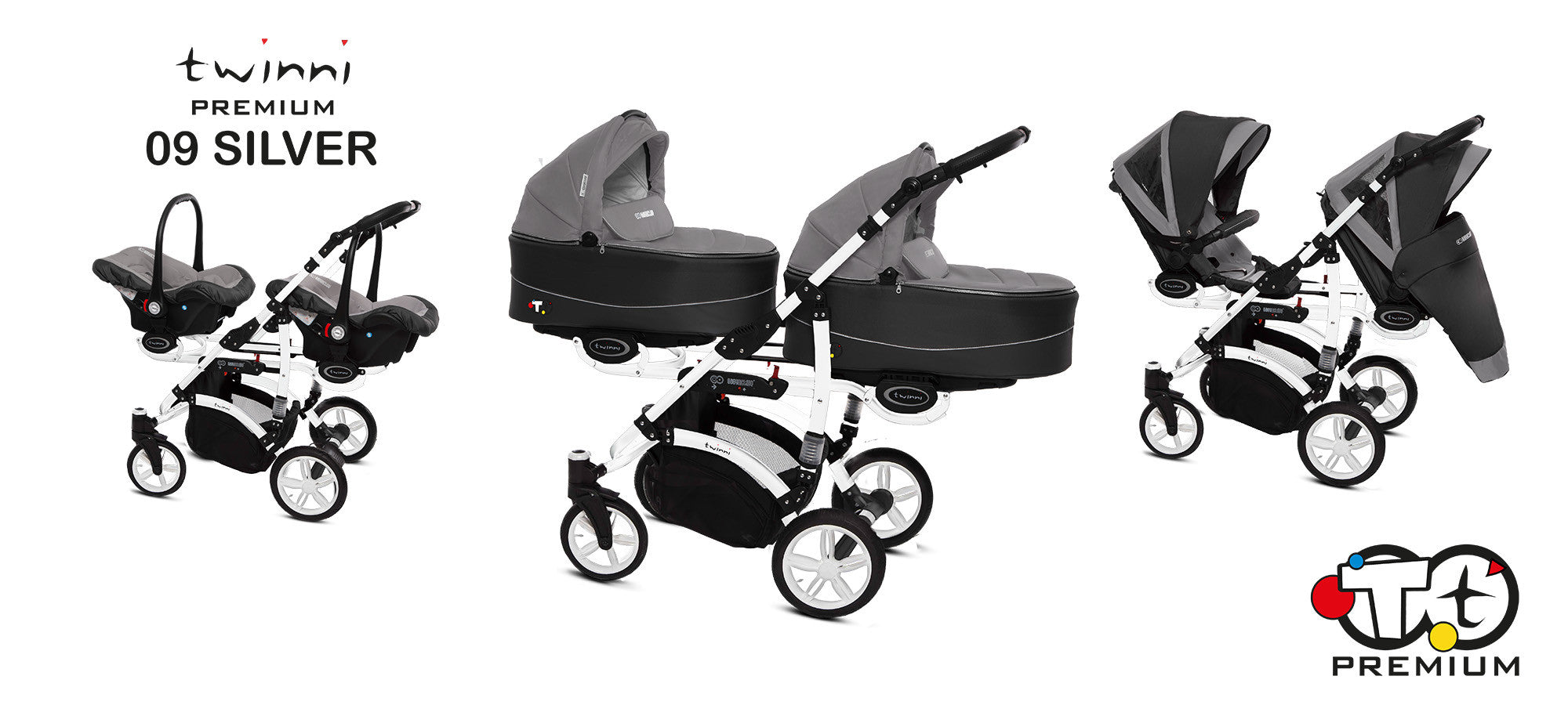 Babyactive Twinni Sisarusvaunut, Useita eri värejä