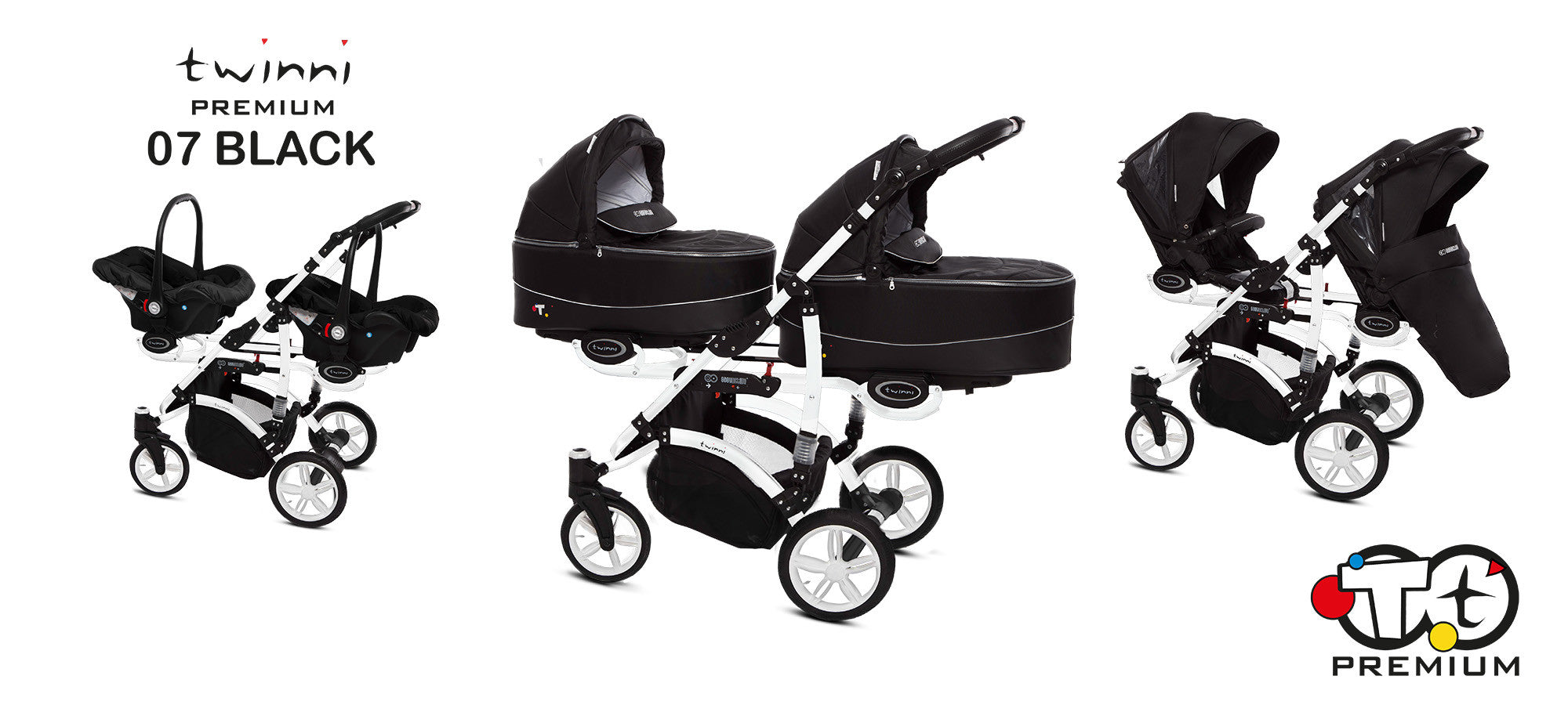 Babyactive Twinni Sisarusvaunut, Useita eri värejä