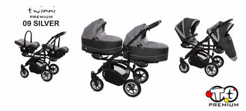 Babyactive Twinni Twin barnvagn, flera olika färger
