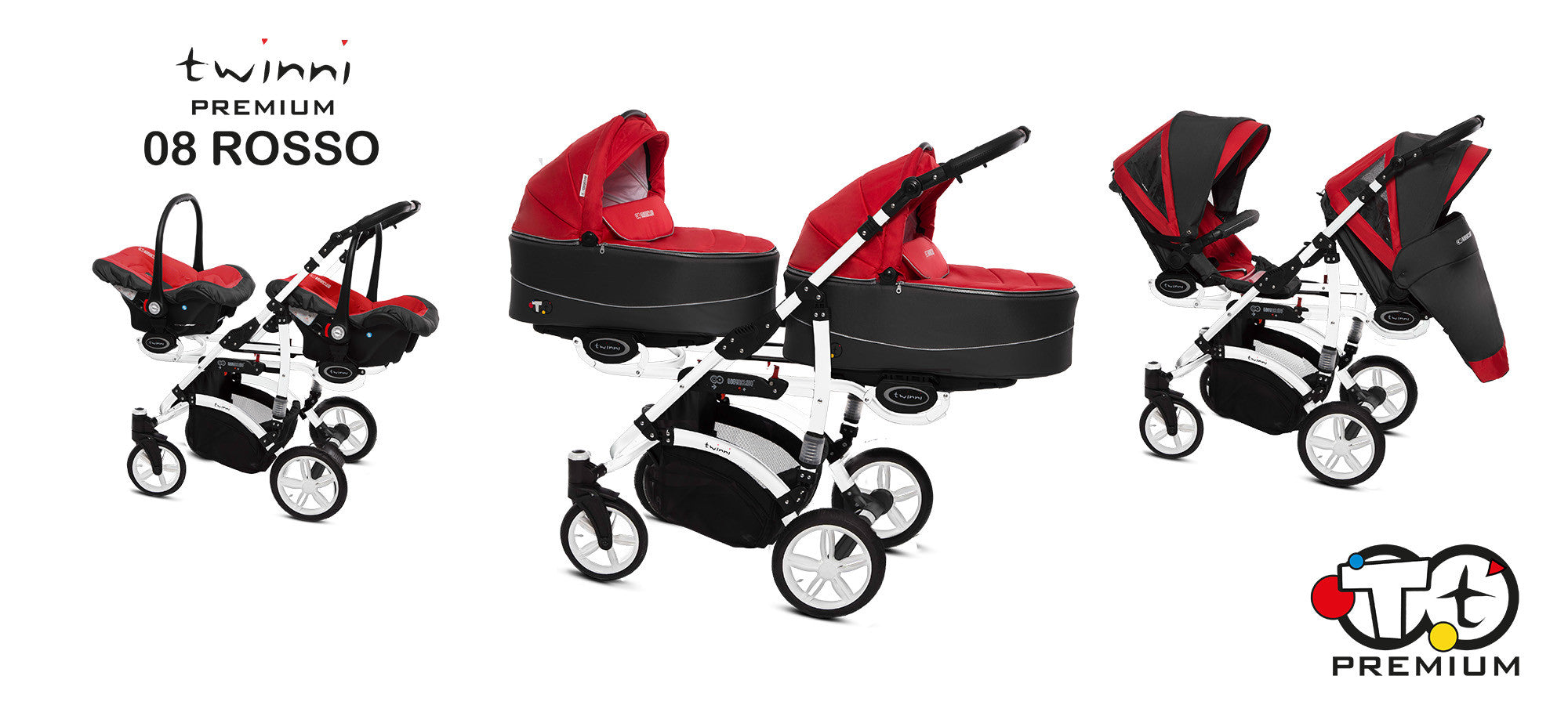 Babyactive Twinni Sisarusvaunut, Useita eri värejä