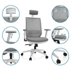 PROFONDO PRO W - Profi-toimistotuoli Harmaa