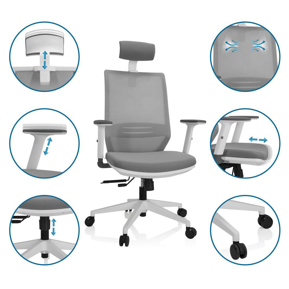 PROFONDO PRO W - Profi-toimistotuoli Harmaa