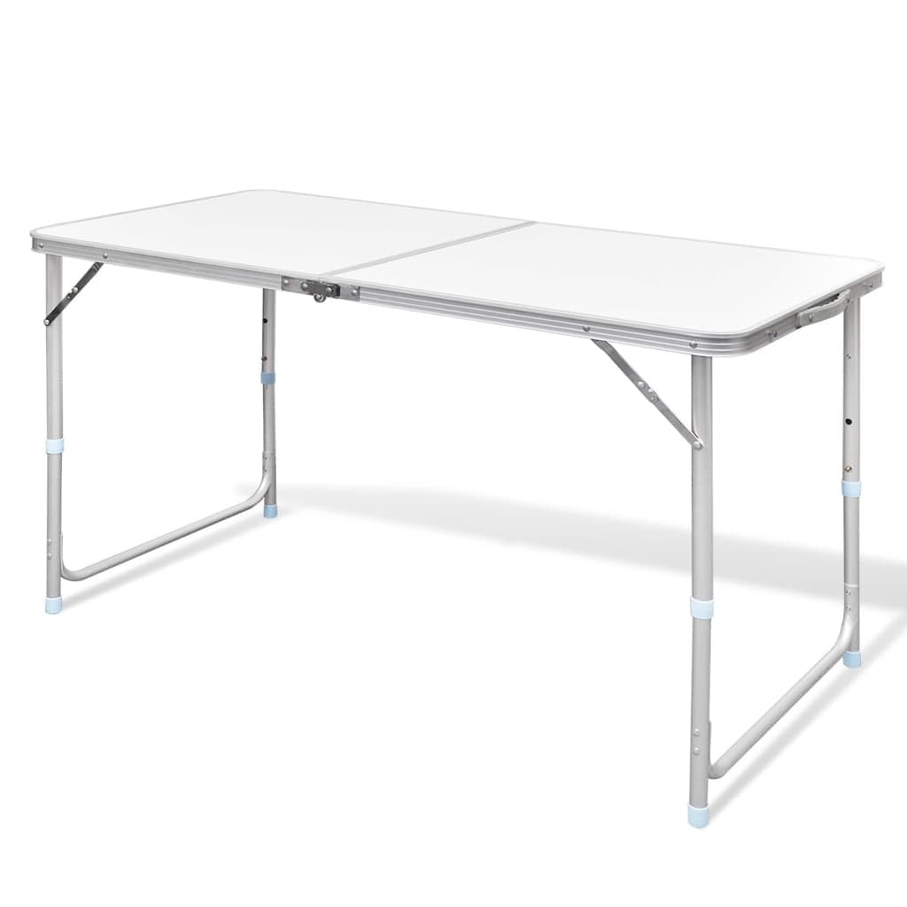 Hopfällbart picknickbord 120 x 60 cm aluminium