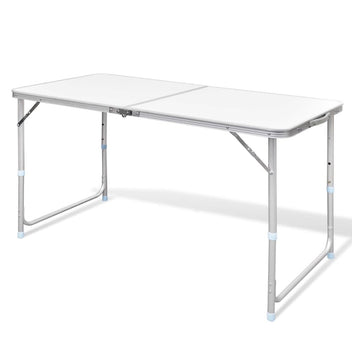 Kokoontaitettava retkipöytä 120 x 60 cm alumiini