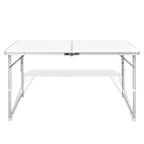 Kokoontaitettava retkipöytä 120 x 60 cm alumiini