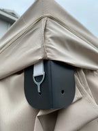 POHJOLA GARDEN Kestävä Pihapaviljonki 3x3m / Paviljonki Katos Terassille ja Pihalle Hyttysverkolla, Vaalea Beige