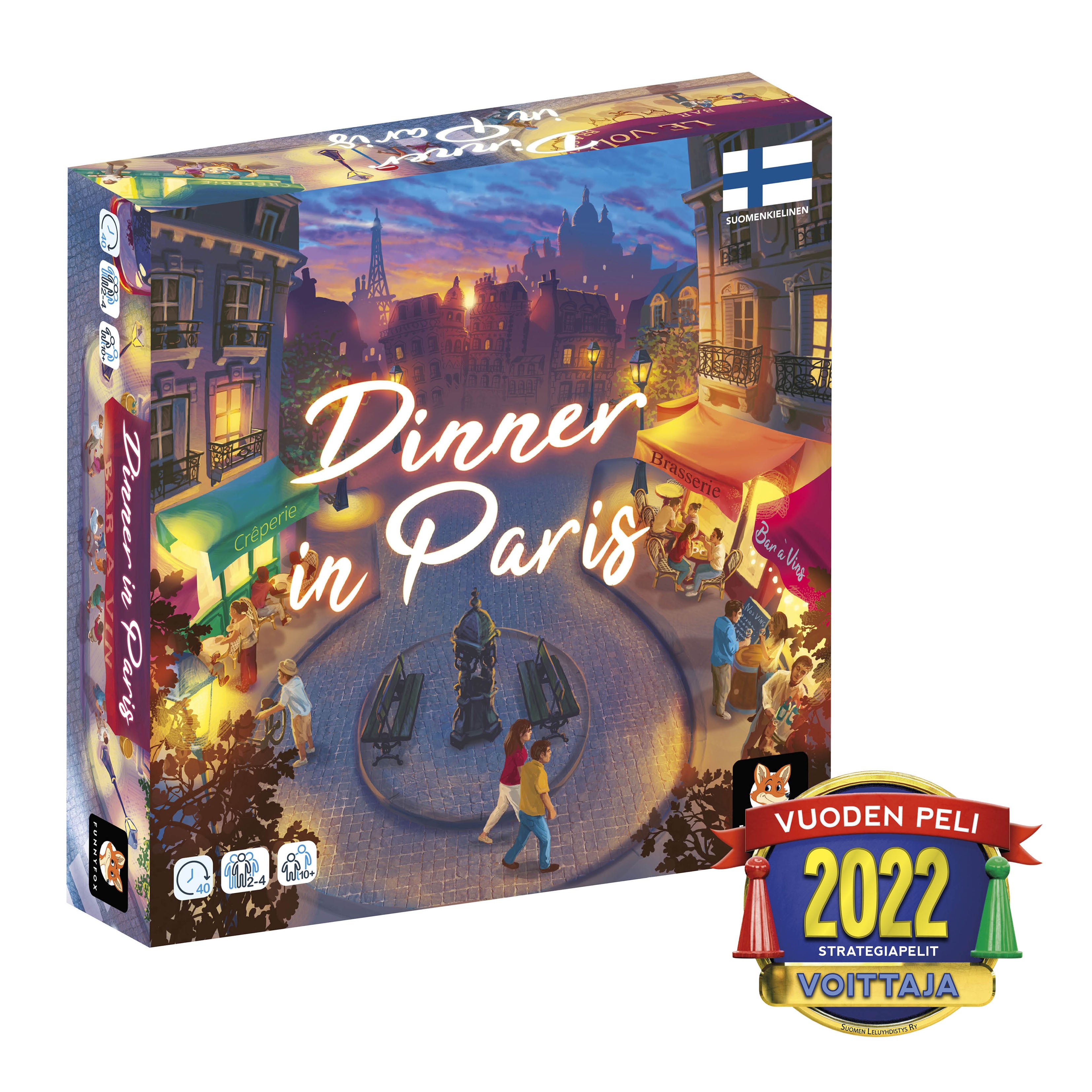 DINNER IN PARIS - ILLALLINEN PARIISISSA, Vuoden peli 2022, 2-4 pelaajalle, 10+