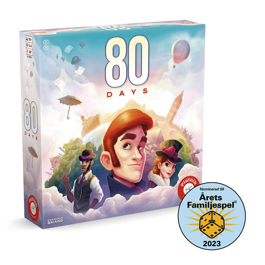 80 DAYS brädspel, 2–4 spelare, 10+