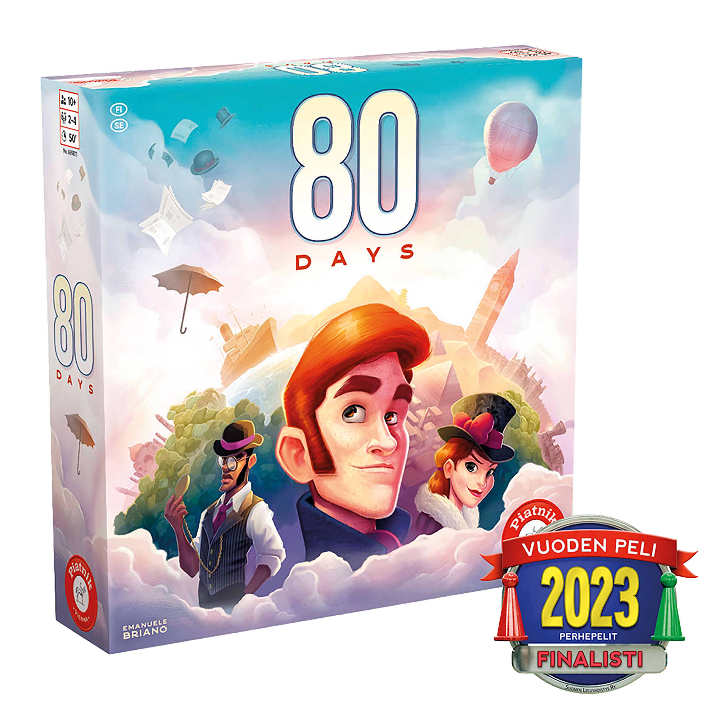 80 DAYS -lautapeli, 2-4 pelaajalle, 10+