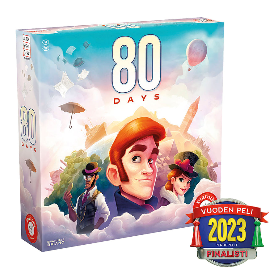 80 DAYS brädspel, 2–4 spelare, 10+