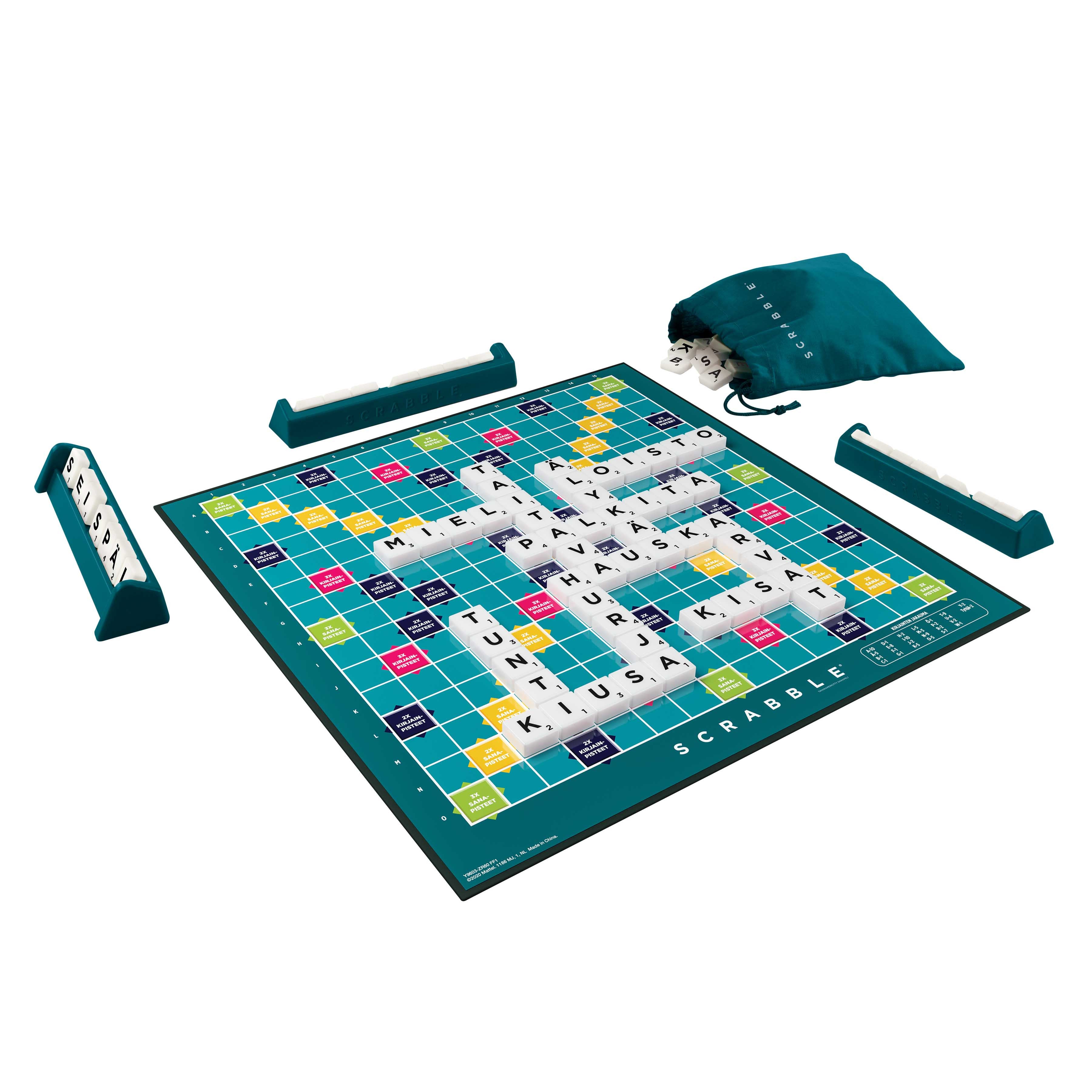SCRABBLE -lautapeli, 2-4 pelaajalle, 10+