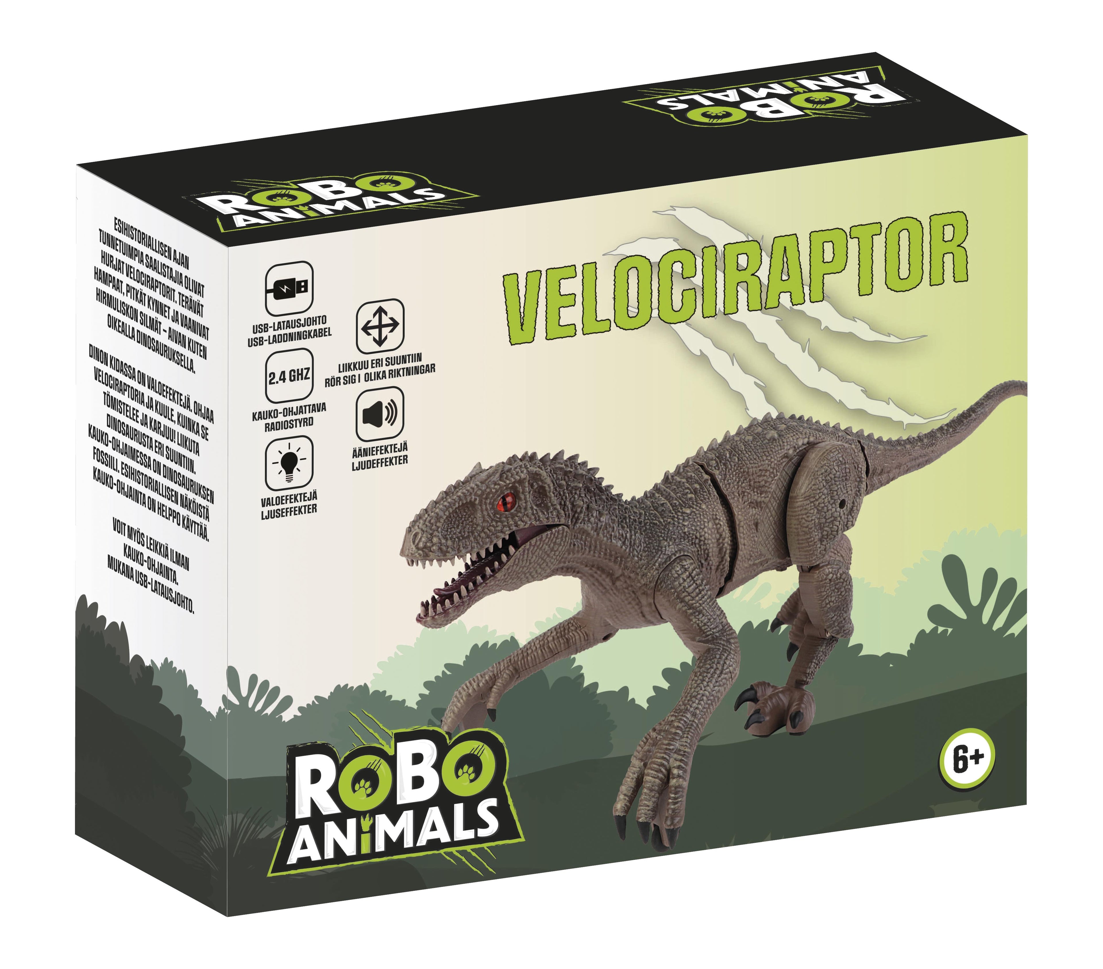 ROBO ANIMALS VELOCIRAPTOR Kauko-ohjattava, 6+