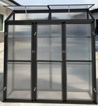 POHJOLA GARDEN Seinäkasvihuone 180 x 55cm, 4mm 610g/m2 Kennolevyt, musta