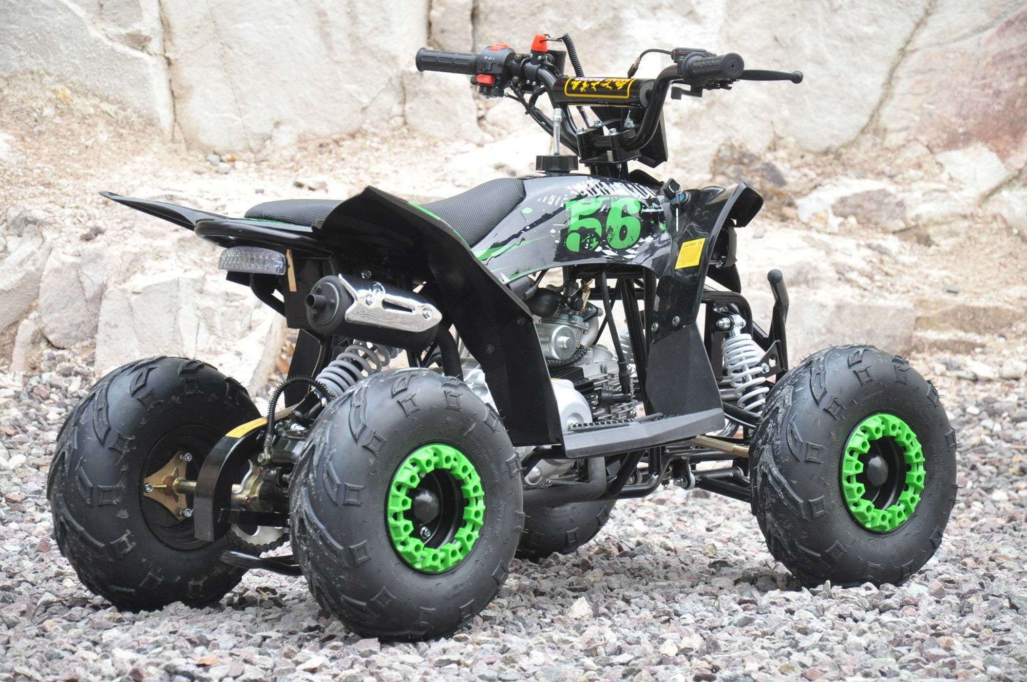 POHJOLA MOTORS Minimönkijä 110CC Automaatti, musta-vihreä