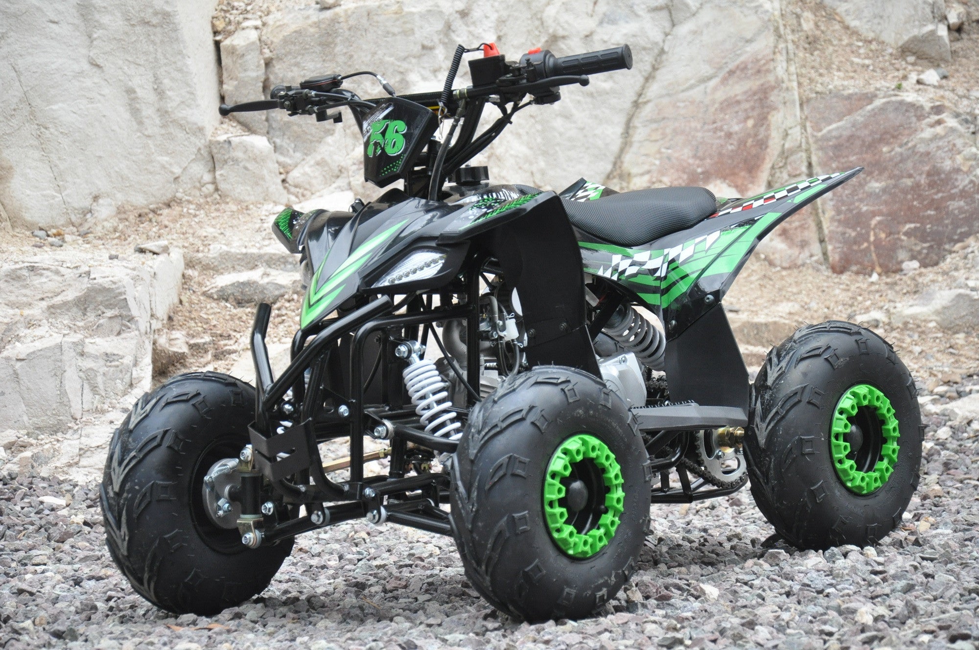 POHJOLA MOTORS Minimönkijä 110CC Automaatti, musta-vihreä