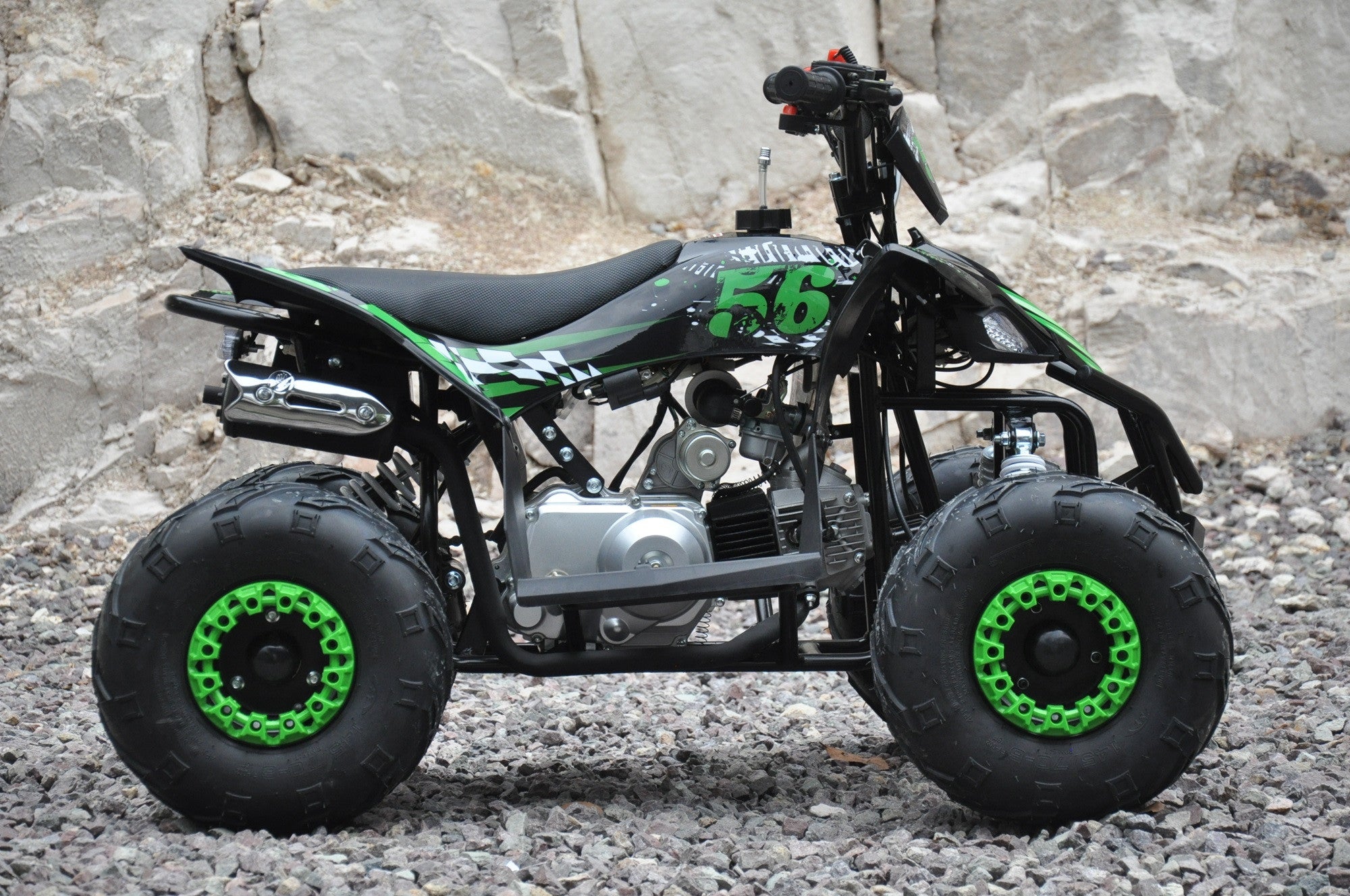 POHJOLA MOTORS Minimönkijä 110CC Automaatti, musta-vihreä