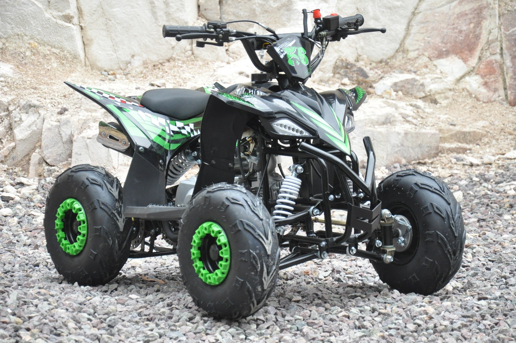 POHJOLA MOTORS Minimönkijä 110CC Automaatti, musta-vihreä