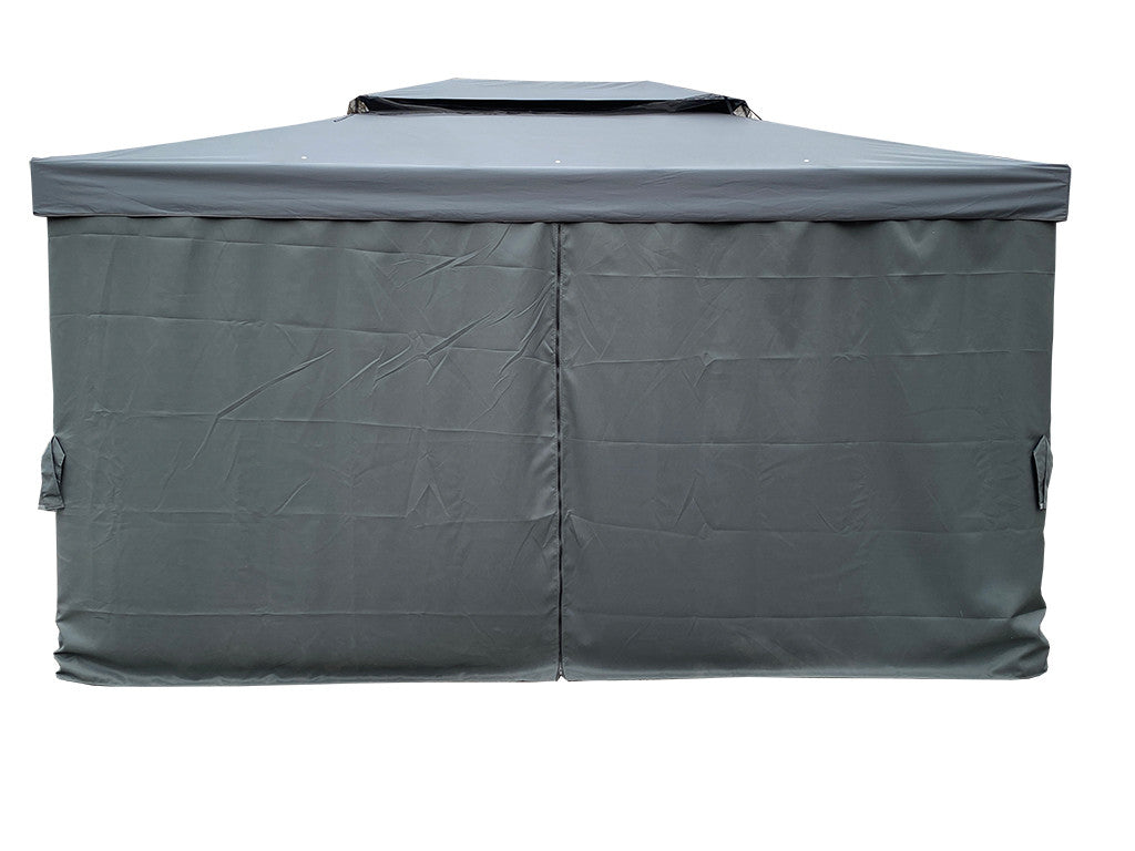 POHJOLA GARDEN Kestävä Pihapaviljonki 3x4m / Paviljonki Katos Terassille ja Pihalle Hyttysverkolla, Harmaa