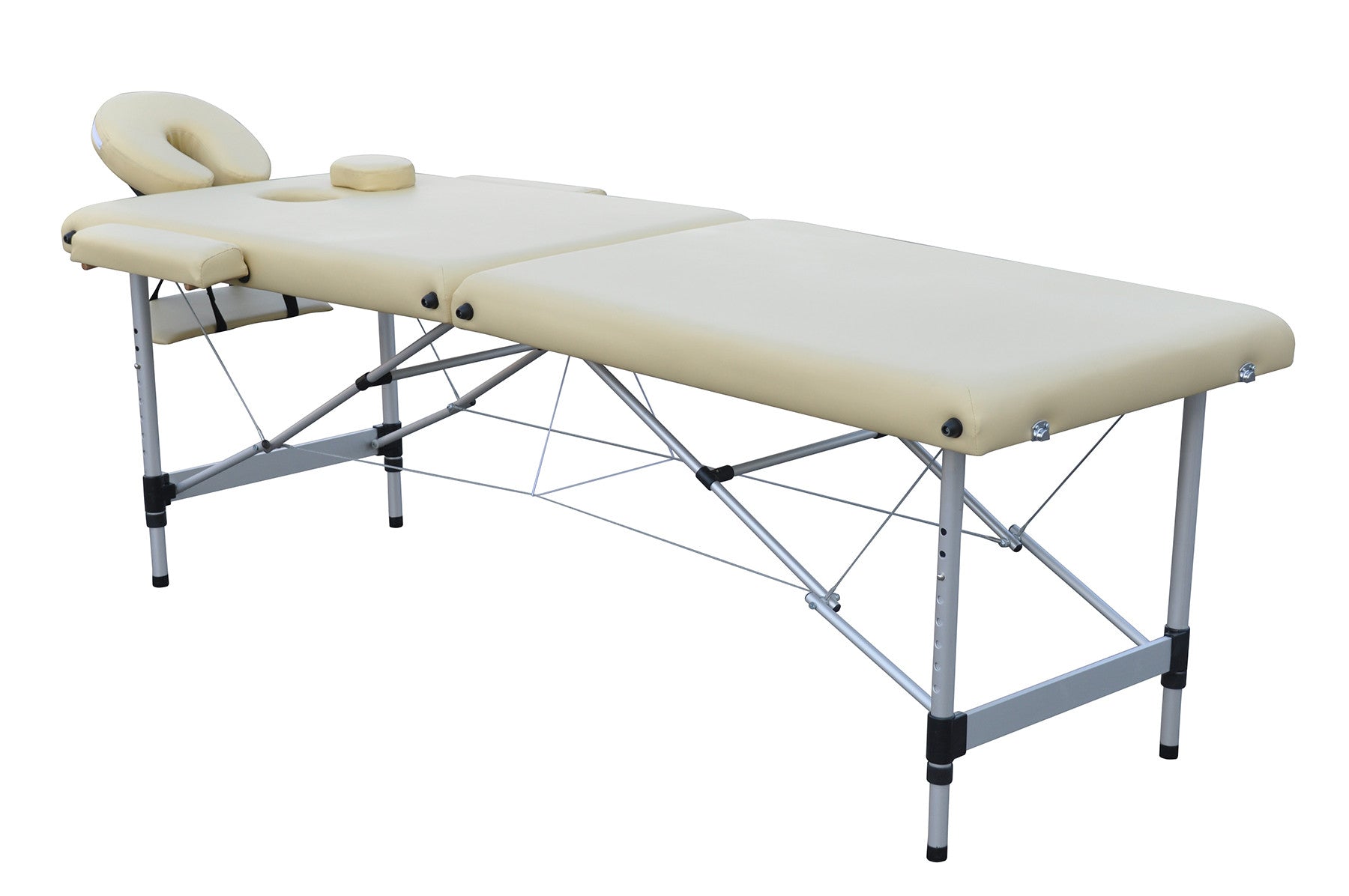 POHJOLAN URHEILUTARVIKE Kokoontaitettava Hierontapöytä Premium Alu 2V, 195x70cm, Beige