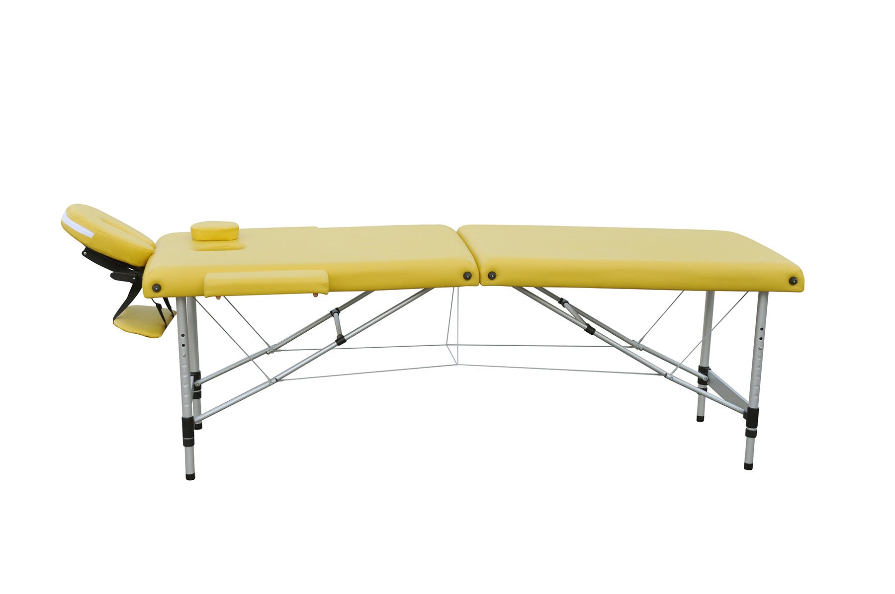 POHJOLAN URHEILUTARVIKE Kokoontaitettava Hierontapöytä Premium Alu 2V, 195x70cm, Keltainen