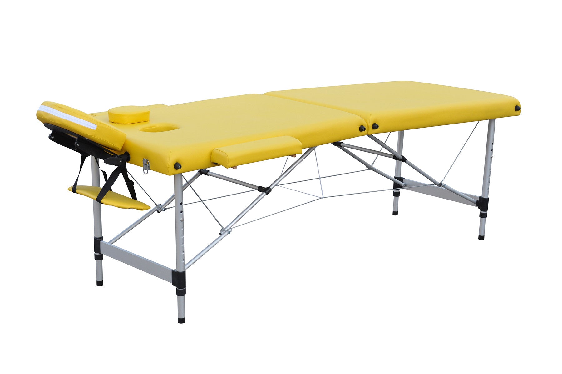 POHJOLAN URHEILUTARVIKE Kokoontaitettava Hierontapöytä Premium Alu 2V, 195x70cm, Keltainen