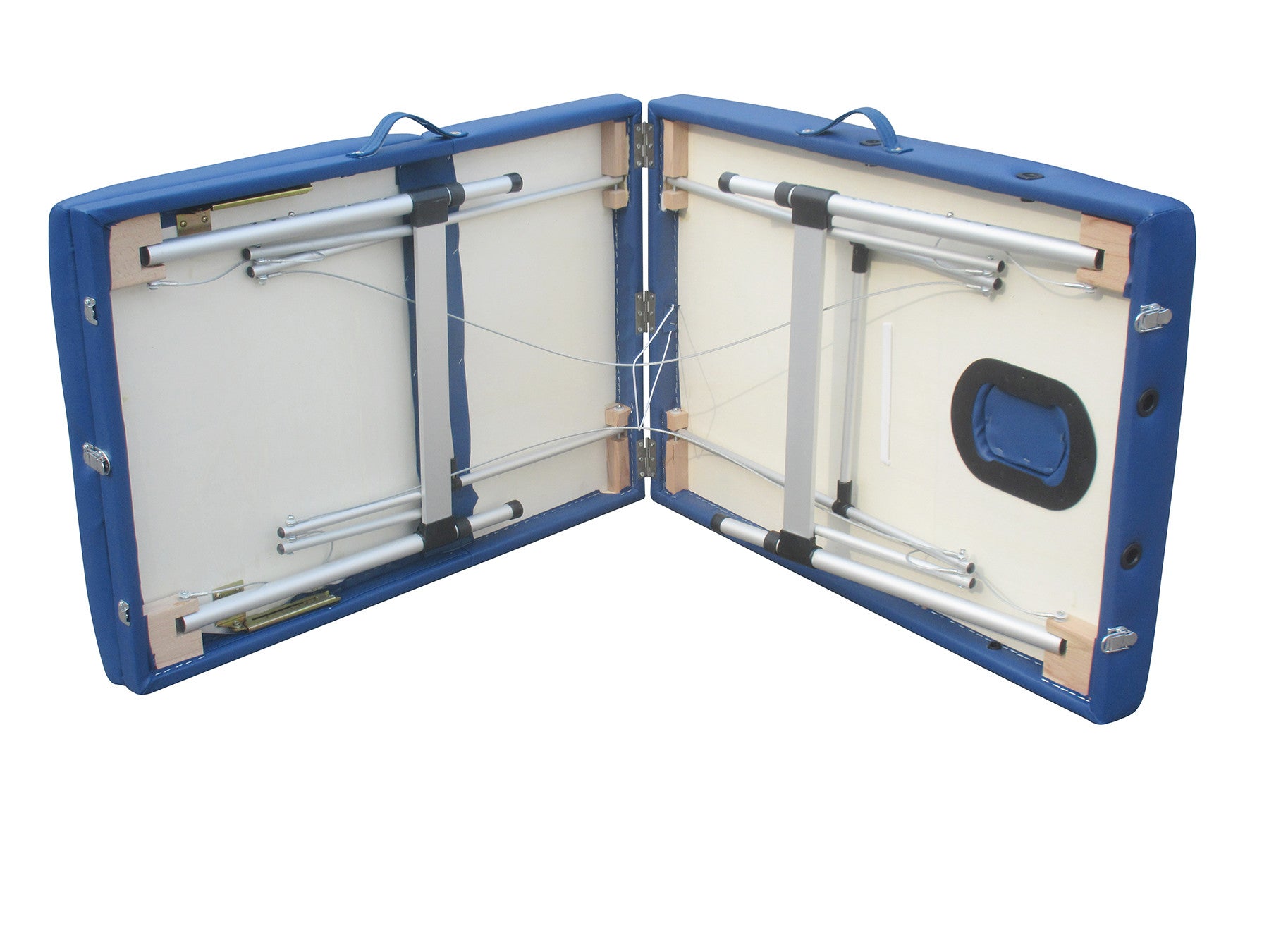 POHJOLAN URHEILUTARVIKE Taitettava Hierontapöytä LUXUS Alu 3-Vyöhykkeinen, 195x70cm, Sininen