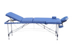 POHJOLAN URHEILUTARVIKE Taitettava Hierontapöytä LUXUS Alu 3-Vyöhykkeinen, 195x70cm, Sininen