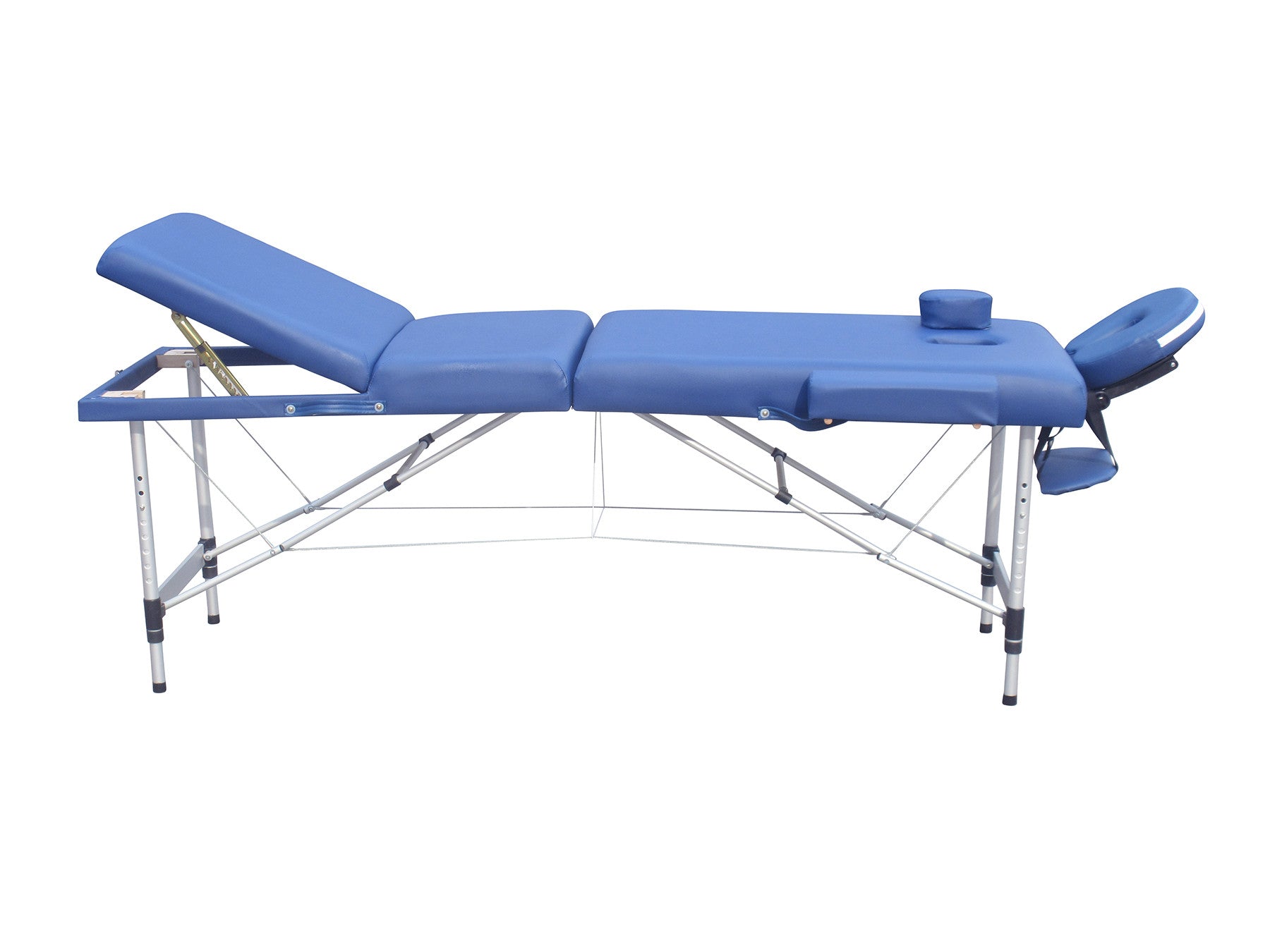 POHJOLAN URHEILUTARVIKE Taitettava Hierontapöytä LUXUS Alu 3-Vyöhykkeinen, 195x70cm, Sininen
