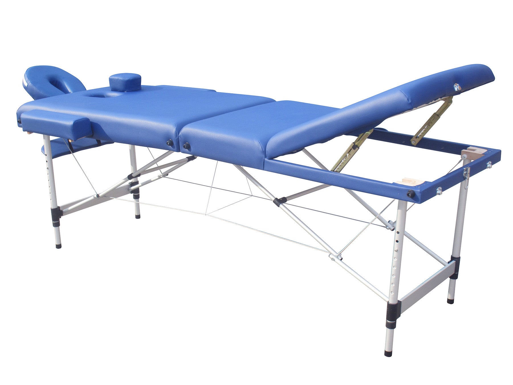 POHJOLAN URHEILUTARVIKE Taitettava Hierontapöytä LUXUS Alu 3-Vyöhykkeinen, 195x70cm, Sininen