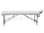 POHJOLAN URHEILUTARVIKE Taitettava Hierontapöytä LUXUS Alu 2V, 195x70cm, Valkoinen