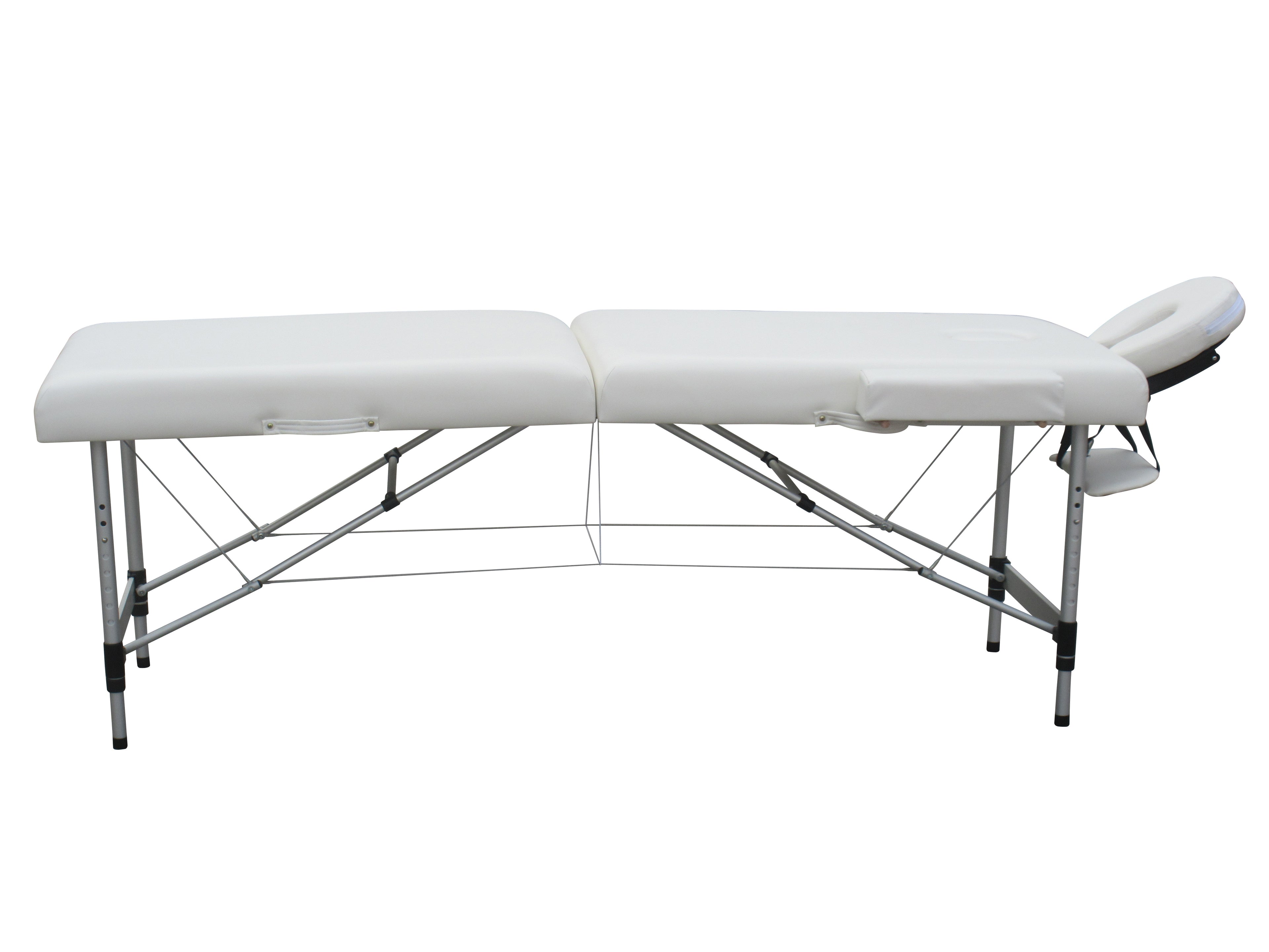 POHJOLAN URHEILUTARVIKE Taitettava Hierontapöytä LUXUS Alu 2V, 195x70cm, Valkoinen