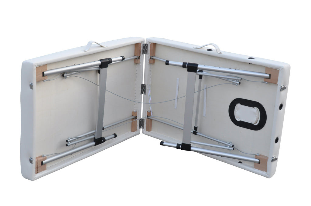 POHJOLAN URHEILUTARVIKE Taitettava Hierontapöytä LUXUS Alu 2V, 195x70cm, Valkoinen