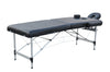 Massagebänk 195 x 70 cm, svart – aluminiumram, 250 kg, 7 cm stoppning