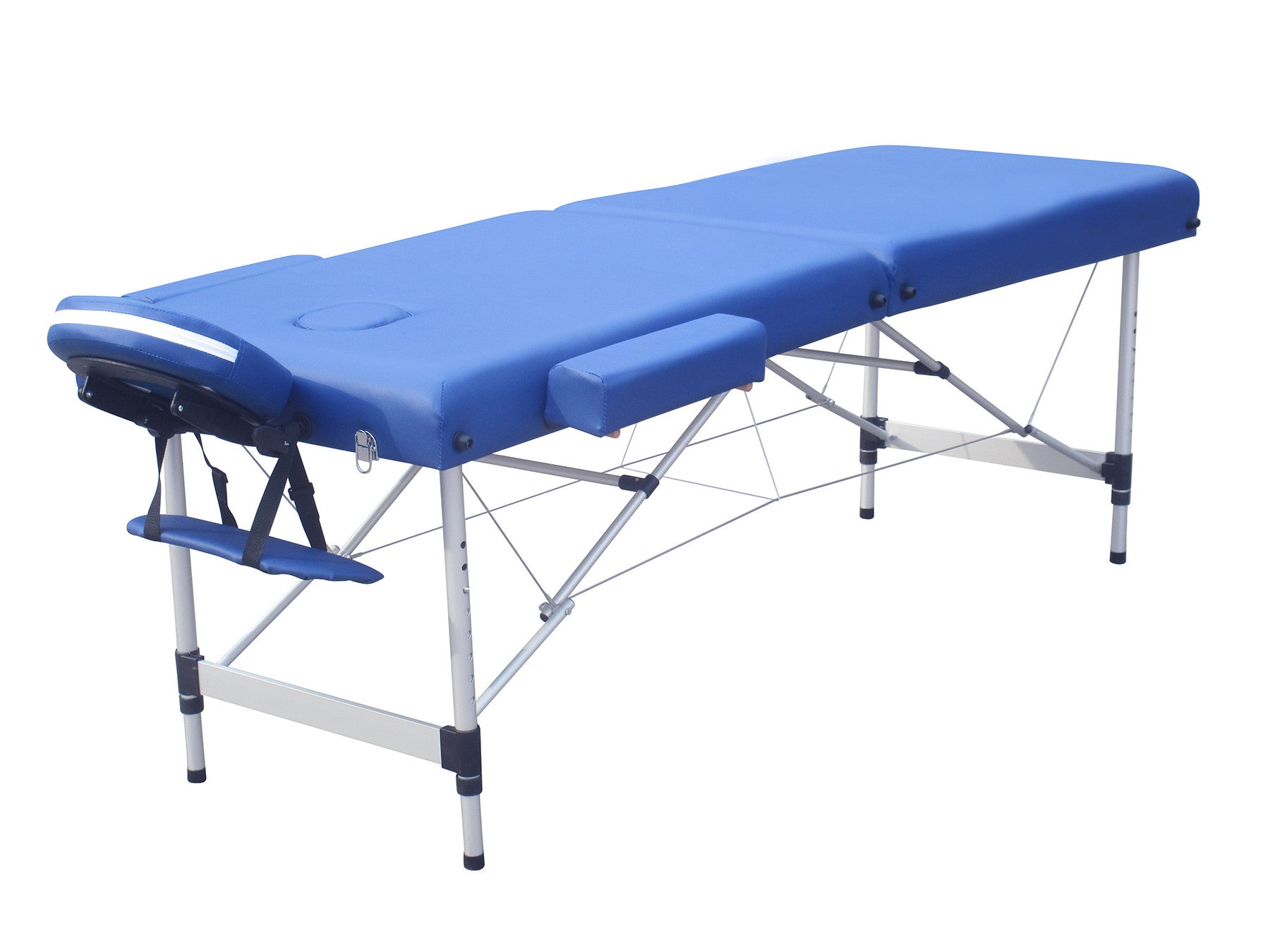 POHJOLAN URHEILUTARVIKE Taitettava Hierontapöytä LUXUS Alu 2V, 195x70cm, Sininen