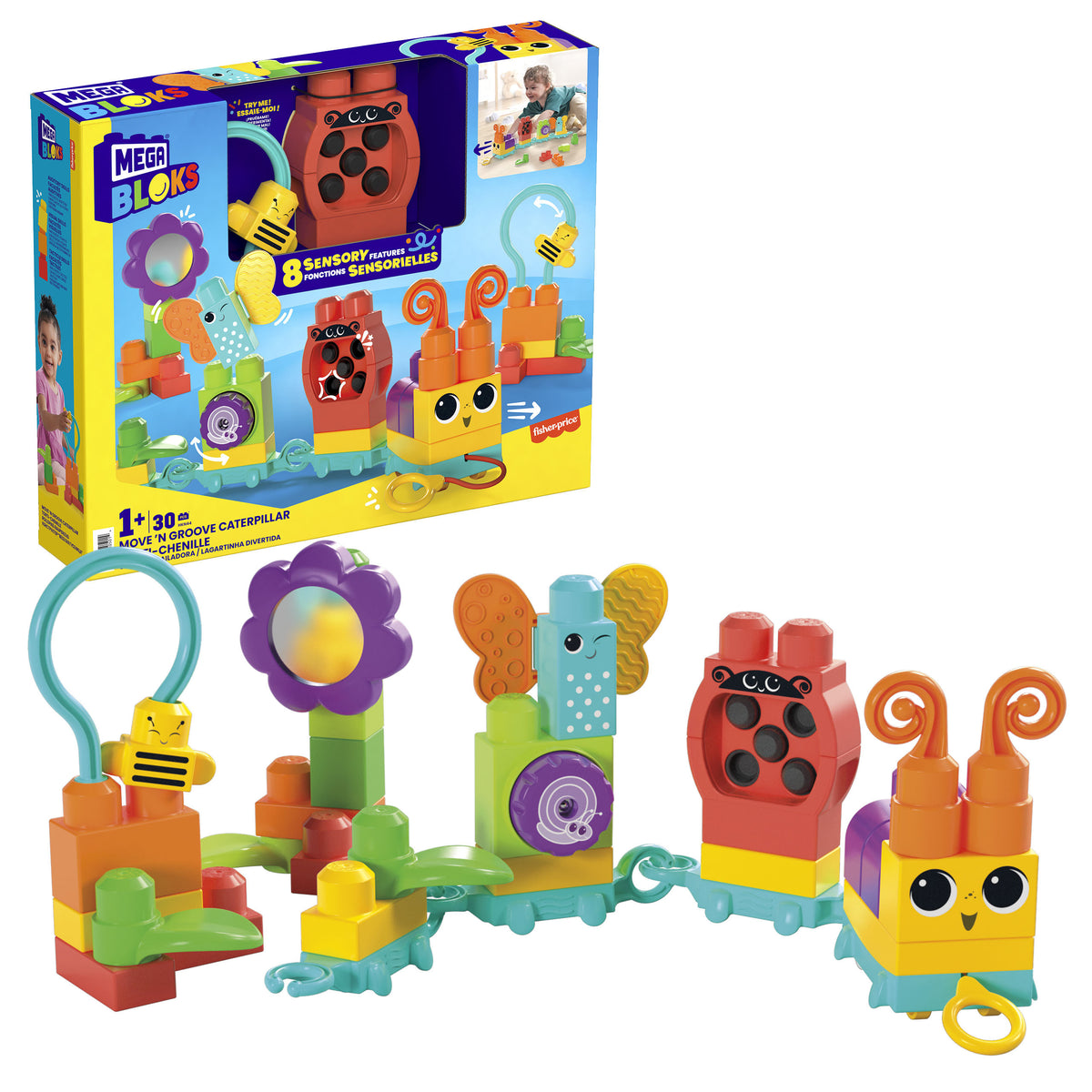 MEGA BLOKS MOVE N' GROOVE CATERPILLAR