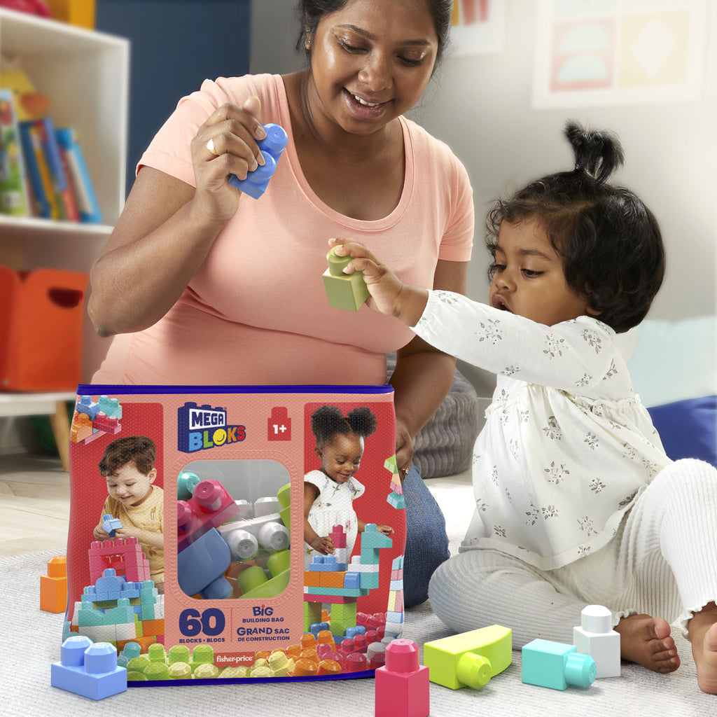 MEGA BLOKS BIG BUILDING BAG PINK 60 PALAA