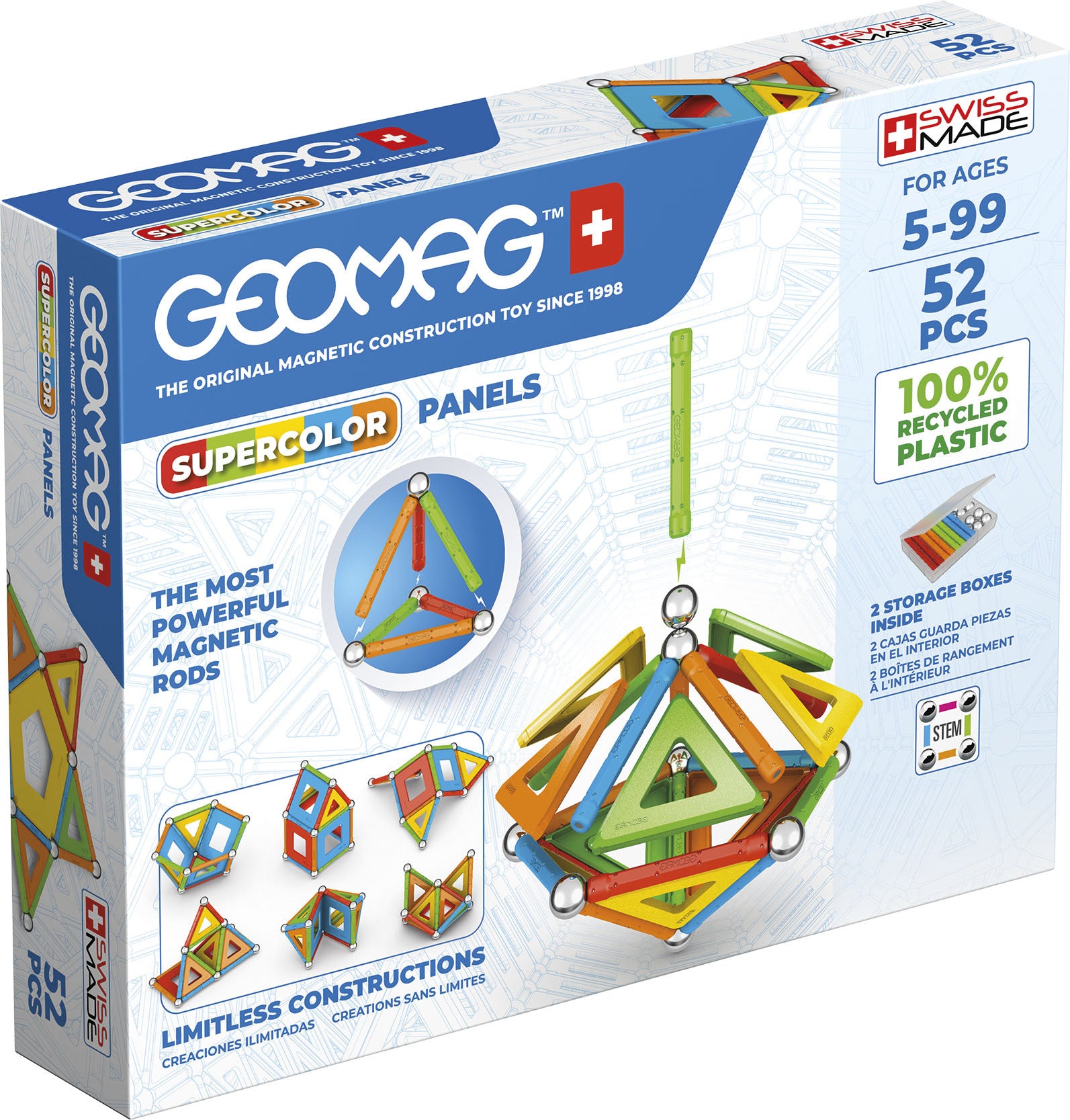 GEOMAG SUPERCOLOR PANELS RECYCLED 52 PCS